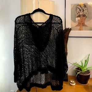 Comfy & Cute LINK Black Mesh Hoodie